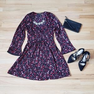 Express Floral Bell Sleeve dress